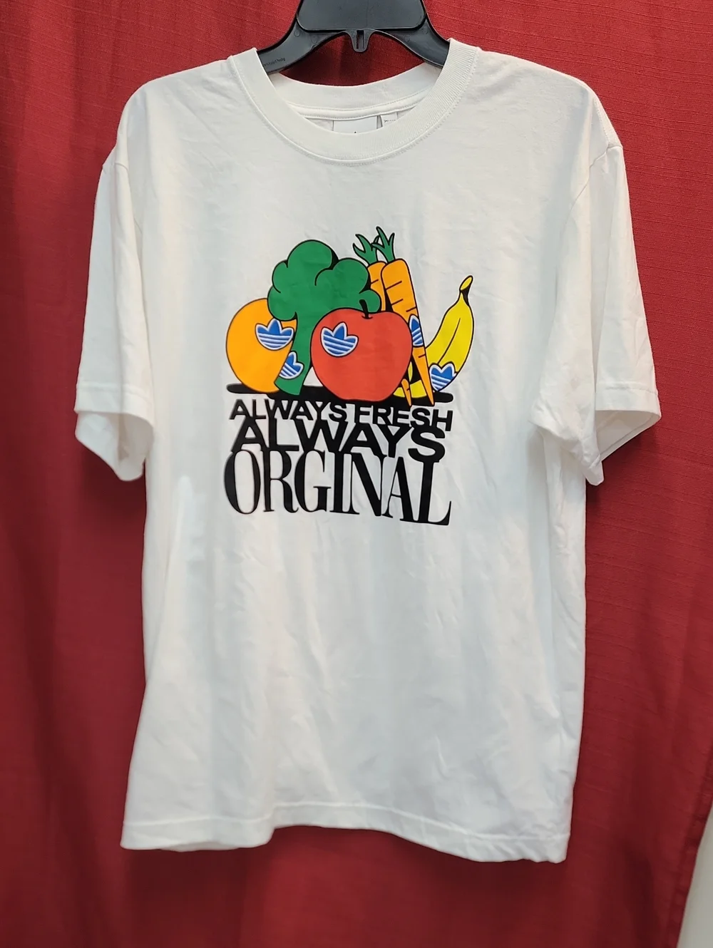adidas White Kids 'Always Original' Fruit Graphic Tee